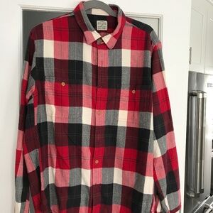 J. Crew Men’s Red & Black Flannel